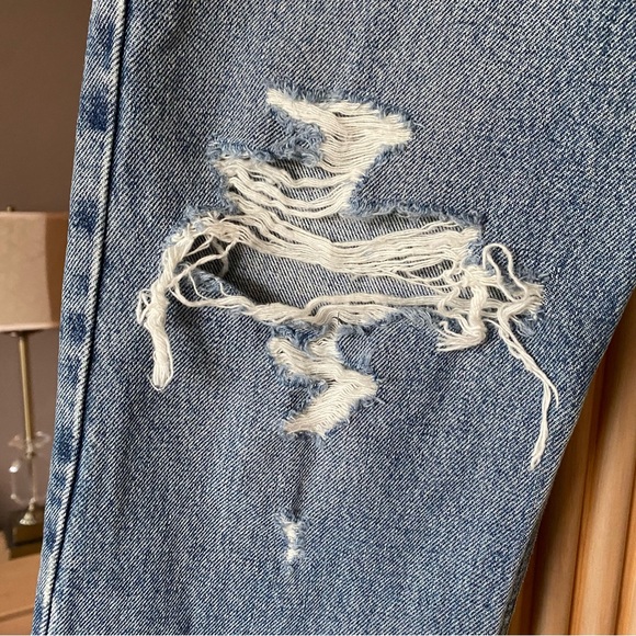 Agolde mia mid rise straight leg jeans rule light blue - Picture 5 of 13